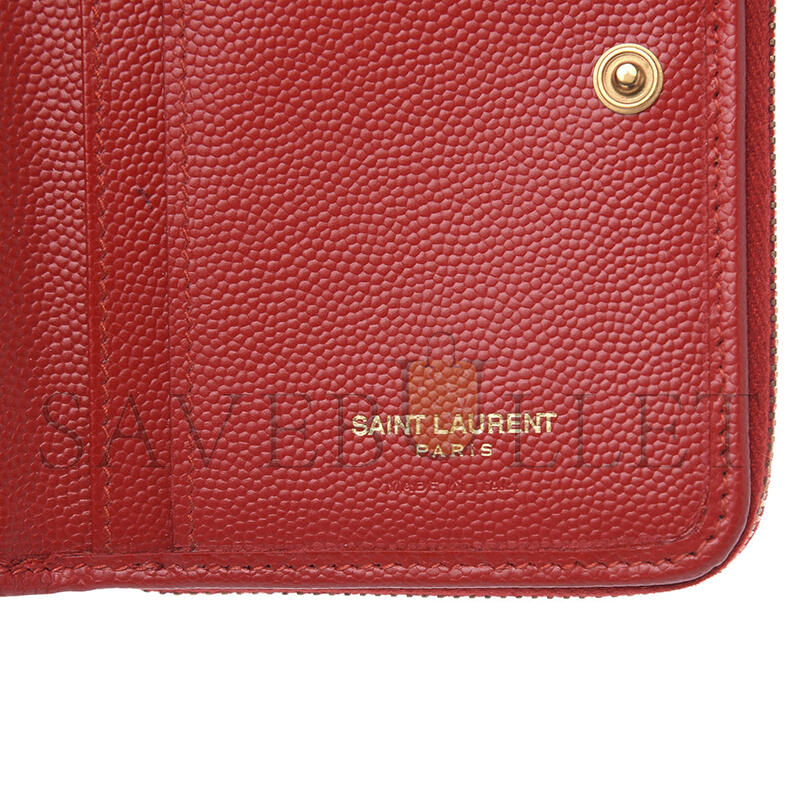 Y*L cassandre matelassÉ compact zip around wallet in grain de poudre leather 403723bow016422 (12*10*3cm)