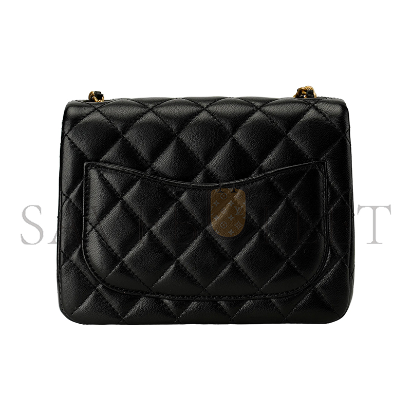 Ch*el little gold ball square flap bag as1786 (17*13.5*8cm)