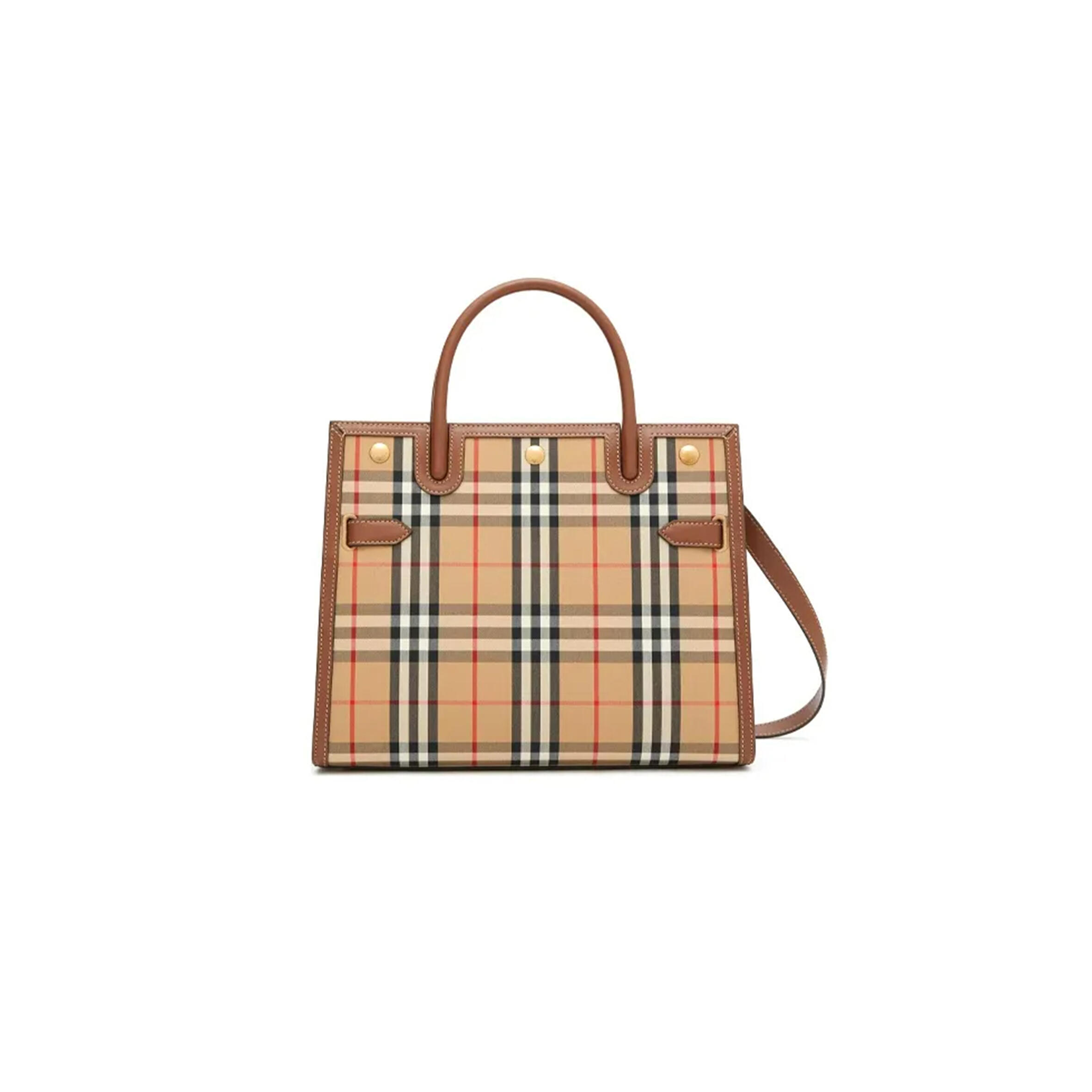 Bv*b*rry plaid single-shoulder crossbody tote bag 8025267 (26*20*13.5cm)