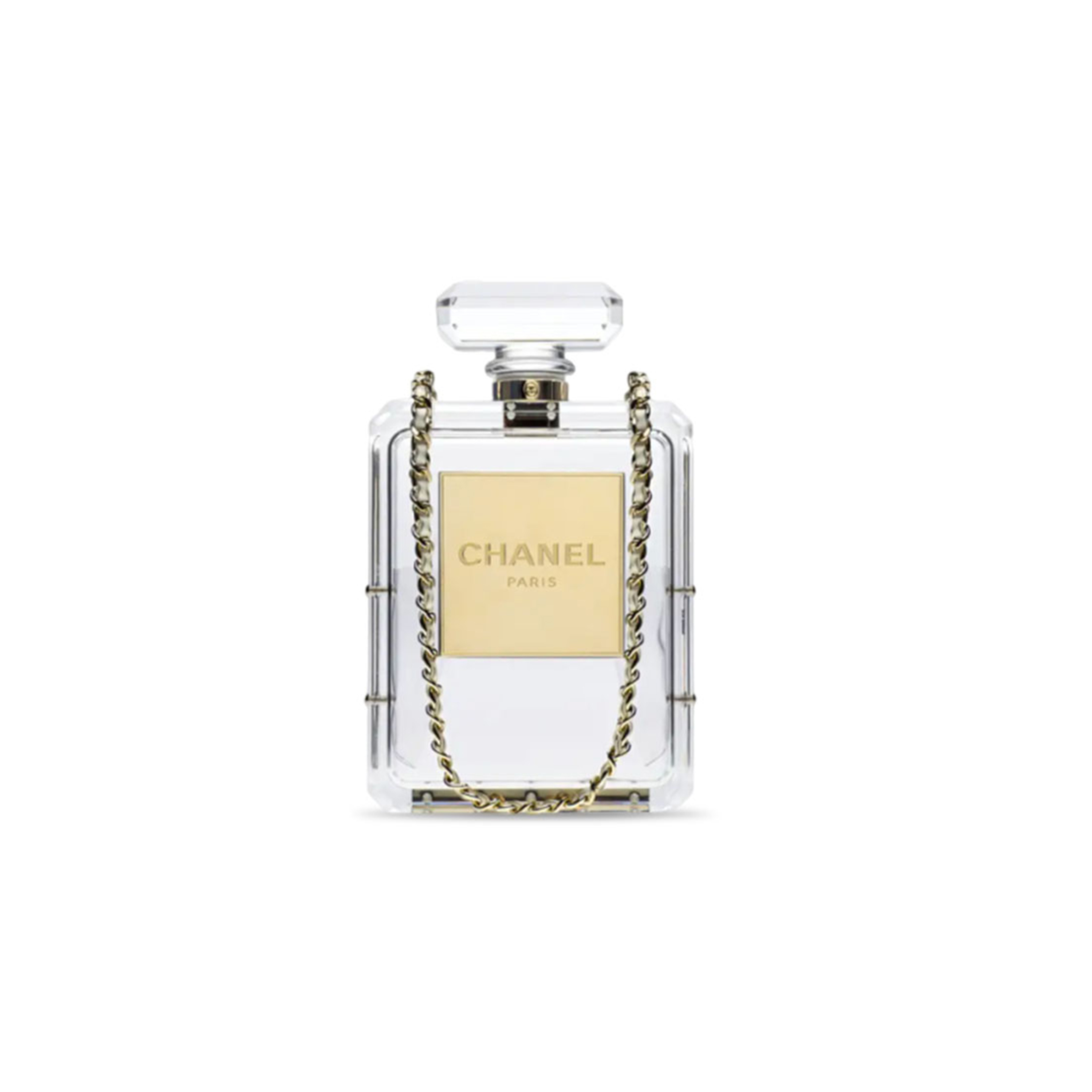 Ch**el master plexiglass no. 5 perfume bottle bag (20*12*4cm)