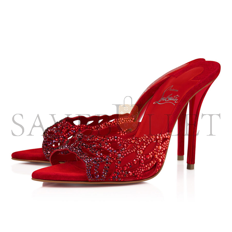 Chr1st1an louboutin lasera strass mule 100 mm mules 3250730r856