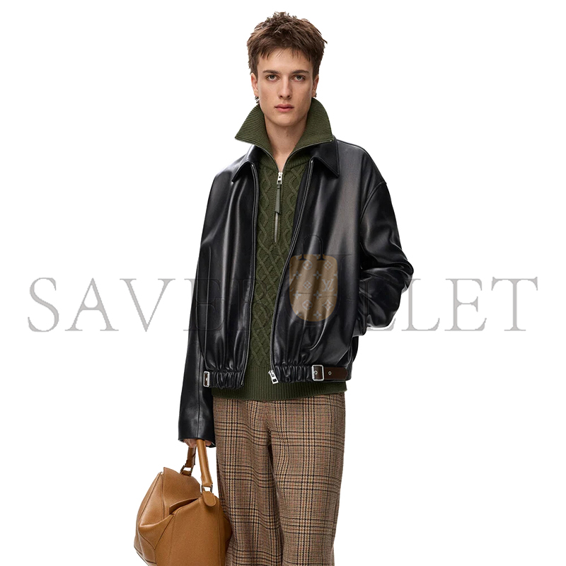 L0ew* belted jacket in nappa lambskin h526y34l93