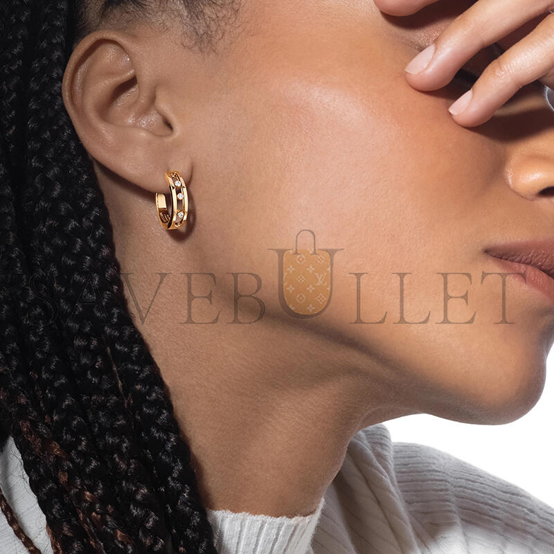 Mes1kaa move hoop earrings yellow gold d1am0nd earrings 04407-yg