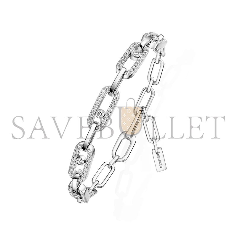 Mes1kaa move link bracelet white gold d1am0nd bracelet 12187-wg