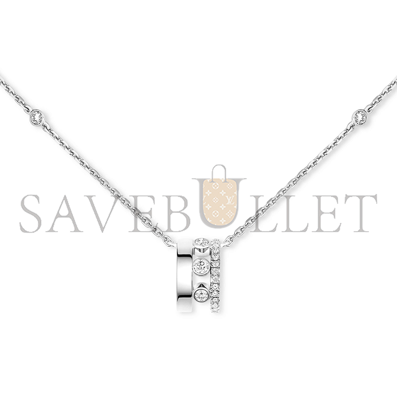 Mes1kaa move romane pendant necklace white gold d1am0nd necklace 07158-wg
