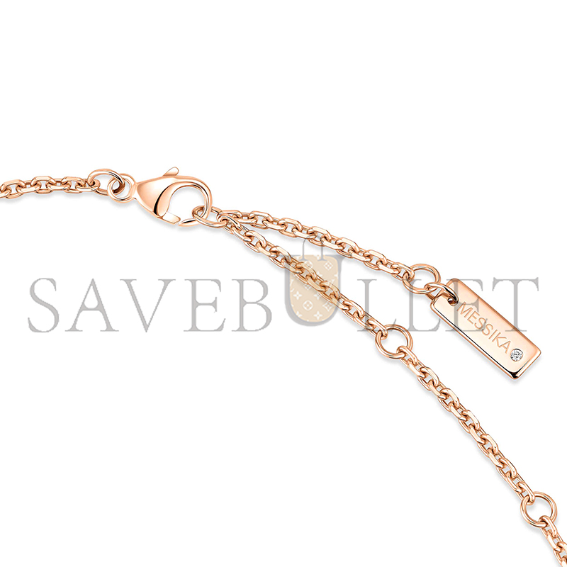 Mes1kaa move classique ciselÉ necklace pink gold d1am0nd necklace 14667-pg