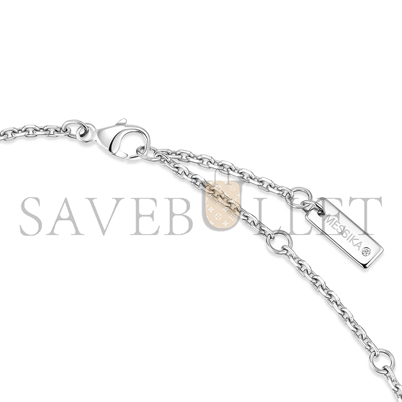 Mes1kaa move classique ciselÉ necklace white gold d1am0nd necklace 14667-wg