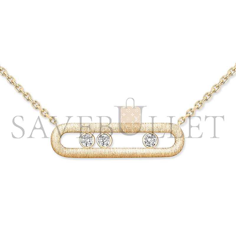 Mes1kaa move classique ciselÉ necklace yellow gold d1am0nd necklace 14667-yg