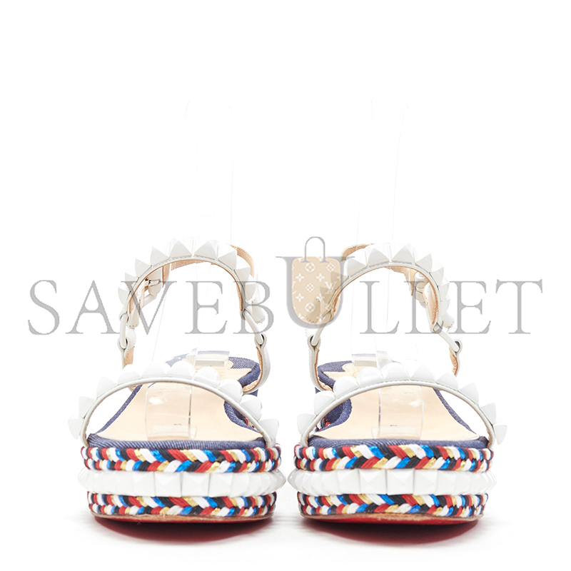 chr1st1an louboutin cataclou De*1m patchwork studded wedge sandals