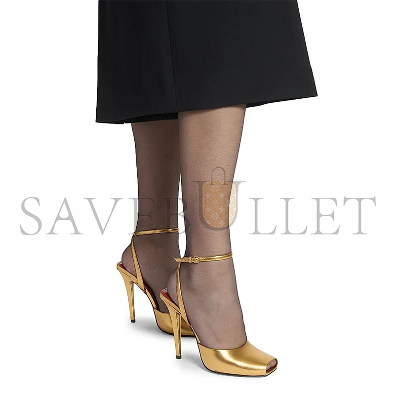 Y51 la scandale sandals in metallic leather