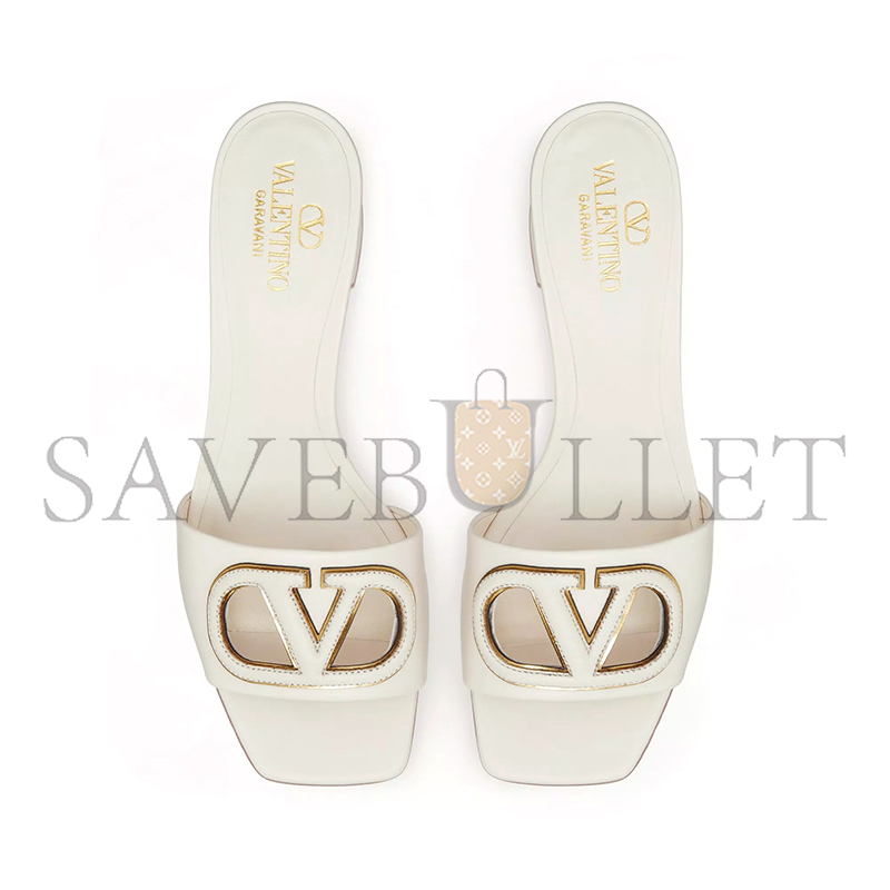 Va1e*ntin0 garavani vlogo cut-out slide sandal in calfskin 60mm 6w2s0ir3rll_b24