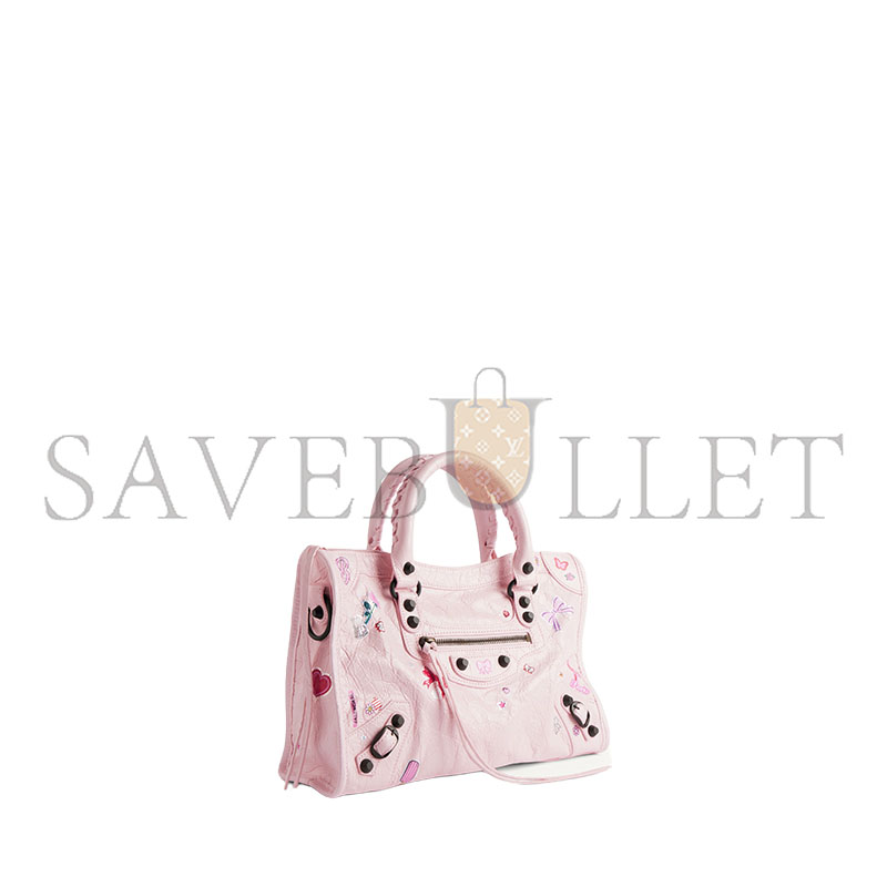 Ba1en*iaga LE CITY BAG SMALL IN PETAL PINKMULTICOLOR 8114422ACE55783 (30*19*9.6cm)