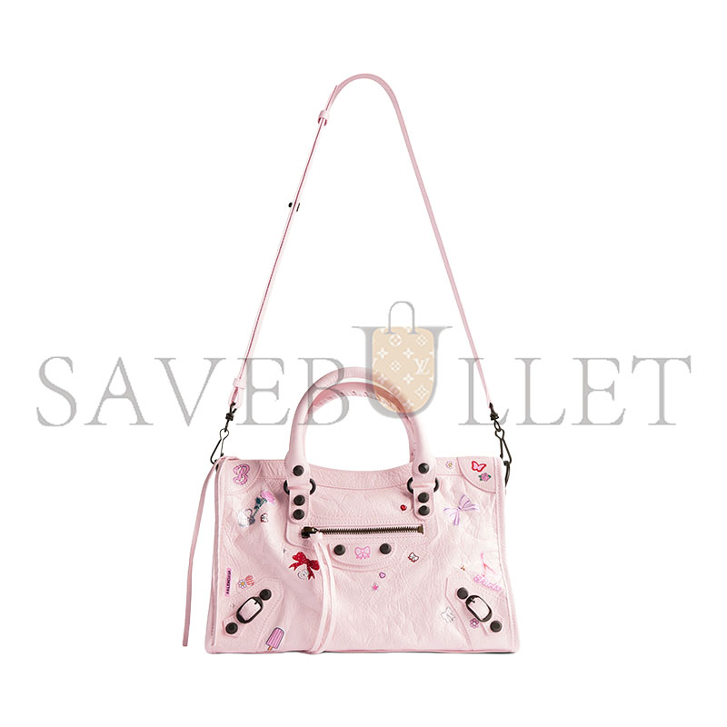 Ba1en*iaga LE CITY BAG SMALL IN PETAL PINKMULTICOLOR 8114422ACE55783 (30*19*9.6cm)
